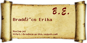 Bradács Erika névjegykártya